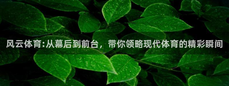 u球体育app：风云体育:从幕后到前台，
